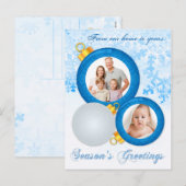 Gepersonaliseerde FOTO-kerstversiering Post-Kaart Feestdagenkaart (Voorkant / Achterkant)