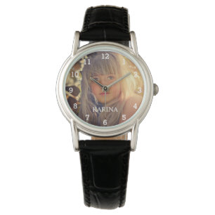 Gepersonaliseerde foto Kinder familienaam horloge