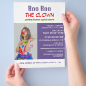 Gepersonaliseerde foto, kinderentertainer, clown flyer (Hand)