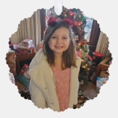 Gepersonaliseerde foto Kleinkind's Kerstmis Ornament Kaart (Voorkant)