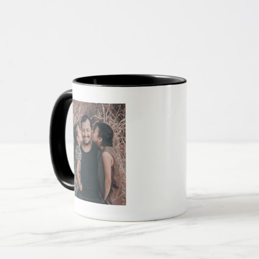 Gepersonaliseerde Foto Koffie Mok, Minimalist Dad Mok (Voorkant links)