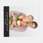 Gepersonaliseerde foto koppels aangepaste tekst fleece deken (Voorkant (Horizontaal))