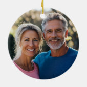 Gepersonaliseerde foto koppels Pickleball Ornament (Achterkant)