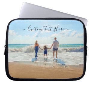 Gepersonaliseerde foto laptophoes met aangepaste t laptop sleeve