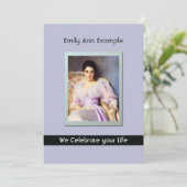 Gepersonaliseerde foto (levend) begrafenis of gede kaart (Staand voorkant)