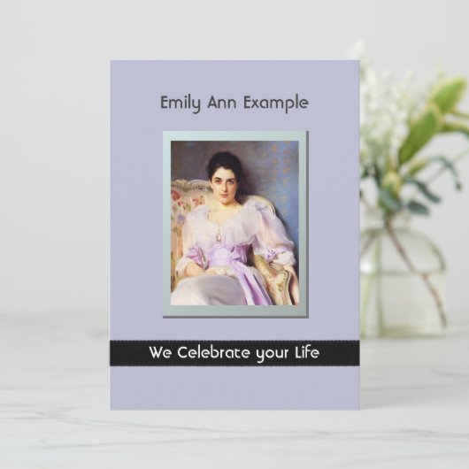 Gepersonaliseerde foto (levend) begrafenis of gede kaart (Staand voorkant)