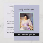 Gepersonaliseerde foto (levend) begrafenis of gede kaart (Voorkant / Achterkant)