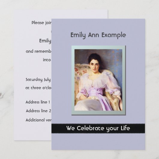 Gepersonaliseerde foto (levend) begrafenis of gede kaart (Voorkant / Achterkant)