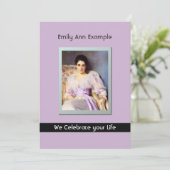 Gepersonaliseerde foto (levend) begrafenis of gede kaart (Staand voorkant)