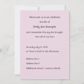 Gepersonaliseerde foto (levend) begrafenis of gede kaart (Achterkant)