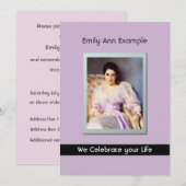 Gepersonaliseerde foto (levend) begrafenis of gede kaart (Voorkant / Achterkant)