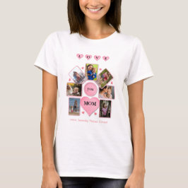 Gepersonaliseerde foto LIEFDE jij MOEDER met Harte T-shirt