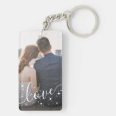 Gepersonaliseerde foto Liefde Keepsake Sleutelhanger (achterkant)