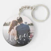 Gepersonaliseerde foto Liefde Keepsake Sleutelhanger (Achterkant)