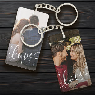 Gepersonaliseerde foto Liefde Keepsake Sleutelhanger