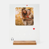 Gepersonaliseerde Foto Liefde Muziek Plaque Acryl Bord (Voorkant)