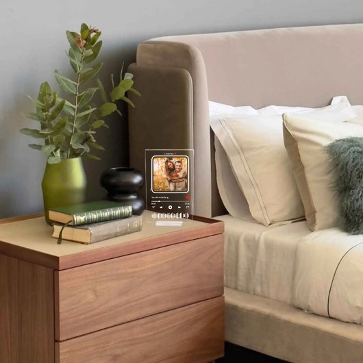 Gepersonaliseerde Foto Liefde Muziek Plaque Acryl Bord