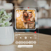 Gepersonaliseerde Foto Liefde Muziek Plaque Acryl Bord