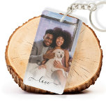 Gepersonaliseerde foto liefde tekst sleutelhanger<br><div class="desc">Maak een Gepersonaliseerde Fotoherinnering sleutelhanger van Ricaso - voeg je eigen foto's toe - foto-aandenken geschenken zijn een ideaal cadeau idee voor jezelf of een geliefde. het woord LIEFDE is op de voor- en achterkant en je kunt twee foto's toevoegen</div>
