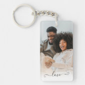 Gepersonaliseerde foto liefde tekst sleutelhanger (Voorkant)