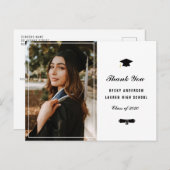 Gepersonaliseerde foto lijst afstuderen dank u briefkaart (Voorkant / Achterkant)