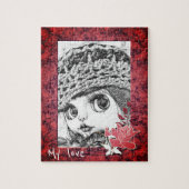 Gepersonaliseerde,  foto-lijst puzzel legpuzzel (Verticaal)