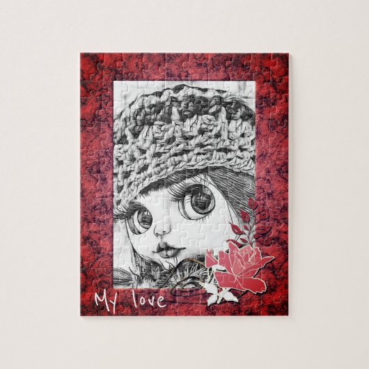 Gepersonaliseerde,  foto-lijst puzzel legpuzzel (Verticaal)