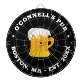 Gepersonaliseerde foto logo naam est datum teken z dartbord (Voorkant)