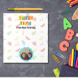 Gepersonaliseerde foto lunchbox love note notitieblok