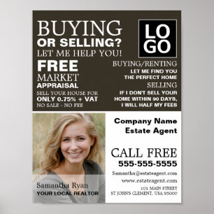 Gepersonaliseerde foto, makelaar, makelaar poster