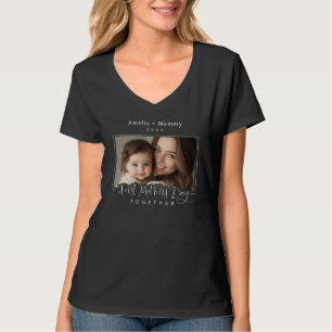 Gepersonaliseerde foto mama + mij eerste Moederdag T-shirt