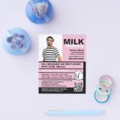 Gepersonaliseerde foto, melkboer/vrouw levering flyer (Enkel)