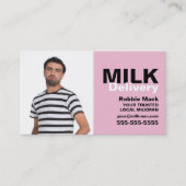 Gepersonaliseerde foto, melkboer/vrouw levering visitekaartje (Voorkant)