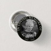 Gepersonaliseerde foto Memorial Button (Voorkant /achterkant)
