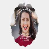 Gepersonaliseerde foto memorial papier ornament kaart (Rechts)