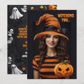 Gepersonaliseerde foto met een Halloween heks pet Kaart (Voorkant / Achterkant)