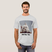 Gepersonaliseerde foto met Jouw tekst T-shirt (Voorkant volledig)
