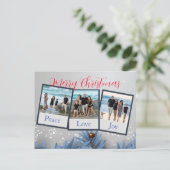 Gepersonaliseerde foto met kerstmis feestdagenkaart (Staand voorkant)