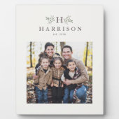 Gepersonaliseerde foto met landelijke monogram fotoplaat (Voorkant)