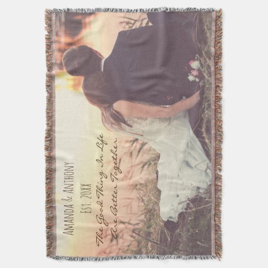 Gepersonaliseerde foto met offerte deken (Voorkant Verticaal)