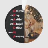 Gepersonaliseerde foto met oma Quote Ornament (voorkant)