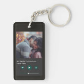 Gepersonaliseerde foto met songtitel sleutelhanger (achterkant)