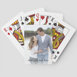 Gepersonaliseerde foto met uw tekst pokerkaarten