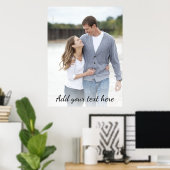Gepersonaliseerde foto met uw tekst poster (Thuiskantoor)