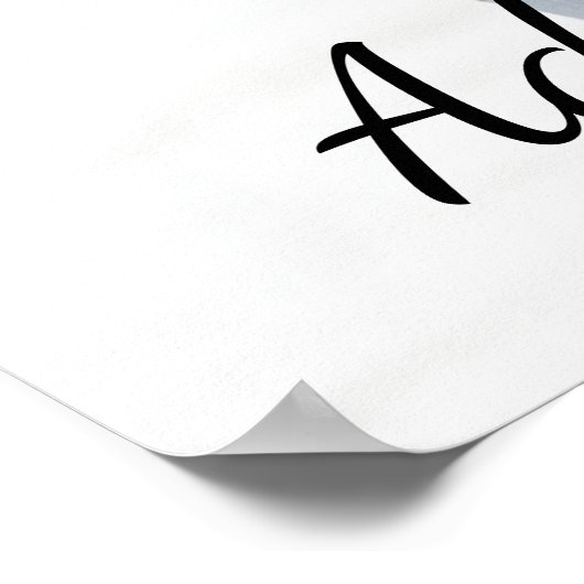 Gepersonaliseerde foto met uw tekst poster (Hoek)