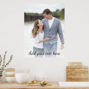 Gepersonaliseerde foto met uw tekst poster