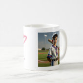 Gepersonaliseerde foto "Mijn hart is op dat veld"  Koffiemok (Voorkant rechts)