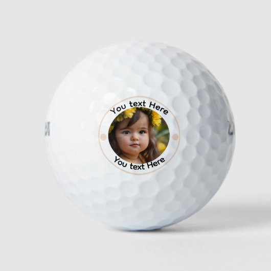 Gepersonaliseerde foto Modern Creëer Sjabloon Golf Golfballen (Voorkant)