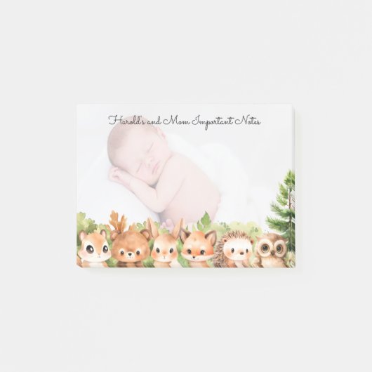 Gepersonaliseerde foto Modern Post-it® Notes (Voorkant)