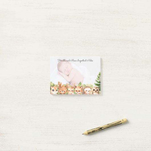 Gepersonaliseerde foto Modern Post-it® Notes (Op bureau)